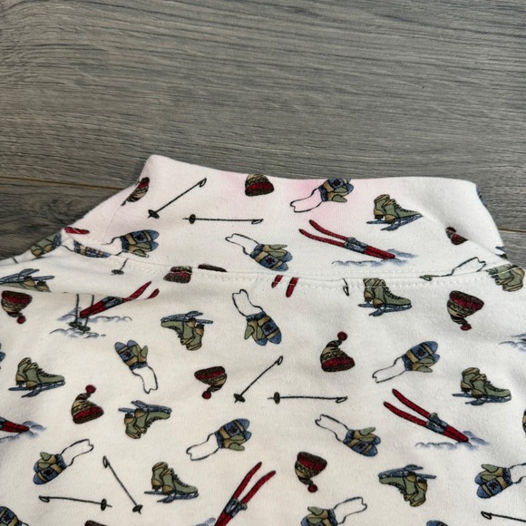 White Stag 18W/20W Ski Skating Winter Print Top – Long Sleeve Mock Neck FLAW - Picture 9 of 12